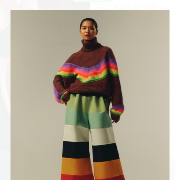 ISO Christopher John Rogers Rainbow 🌈 Silk Pants - Picture 2 of 2